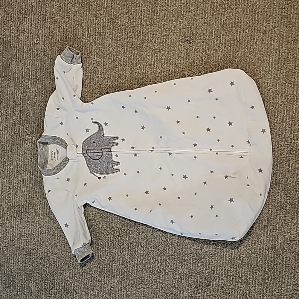 Fleece Long Sleeve Elephant Sleep Sack 0-3 Months
